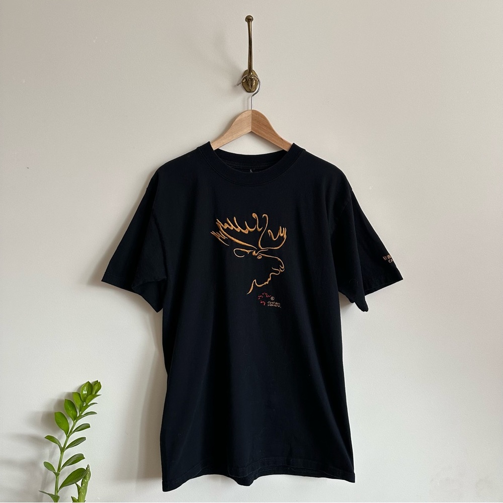 Graham Howard Designs Moose embroidered Winnipeg heavy weight tshirt- L